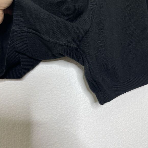 St John Sport Shorts Knit Culotte Small Black Pull On High Rise Pleated USA - Picture 6 of 8